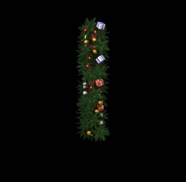 Decorative Wreath Font - Letter I