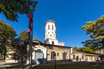 Wall Mural - Building and street at the center of city of Ruse, Bulgaria