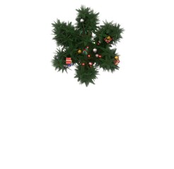 Fototapete - 3D Render of Decorative Wreath Font - Star