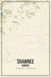 © Rezona - Retro US city map of Shawnee, Kansas. Vintage street map.