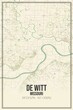 © Rezona - Retro US city map of De Witt, Missouri. Vintage street map.
