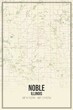 © Rezona - Retro US city map of Noble, Illinois. Vintage street map.
