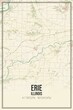 © Rezona - Retro US city map of Erie, Illinois. Vintage street map.
