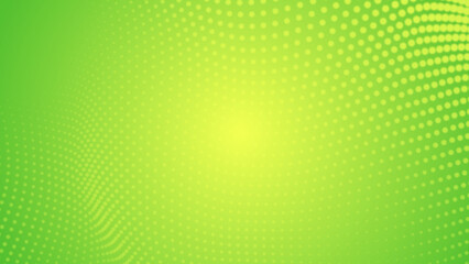 Poster - Abstract dot green yellow color wave pattern gradient texture technology background.