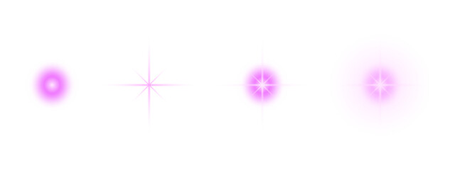 pink glowing light effect for lamp on transparent background