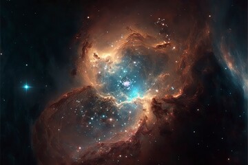 night sky space. nebula and galaxies in space