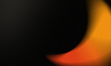 Black Background Grain Effect Orange Yellow Gradient Abstract Crescent Shape
