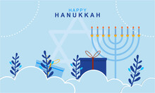 Hanukkah Menorah. Happy Jewish Holiday Hanukkah Concept