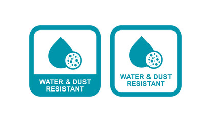 Wall Mural - Water and dust resistant logo vector template. Suitable for product label