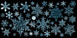 © kichigin19 - snowflakes isolate black background, abstract ornament winter wallpaper design snowflake natural photo
