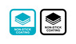 Non stick coating badge logo template. Suitable for sticker or product label