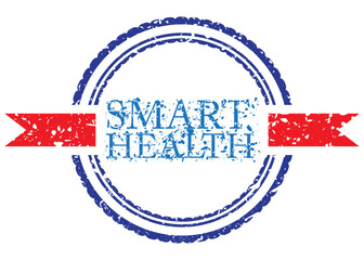 Poster - Simple vintage rubber stamp with Smart Health text.