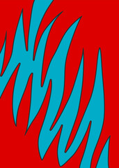 Poster - abstract background with some wavy and spike pattern