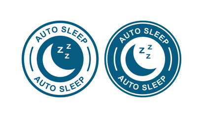 Wall Mural - Auto sleep badge logo design Suitable for product label and information