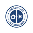 Indoor and outdoor use badge logo template. Suitable for product label and information