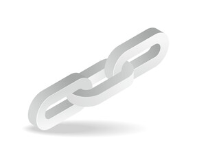 Aufkleber - Isometric flat 3d concept illustration of chain link symbol