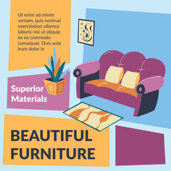 Wall Mural - Beautiful furniture, superior materials banner
