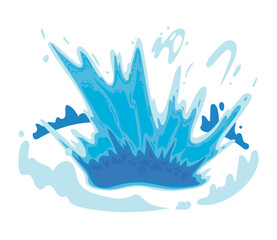 Sticker - water splash isolated icon