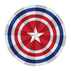 Poster - shield with USA flag