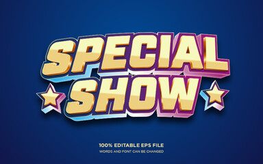Poster - special show 3d editable text style effect