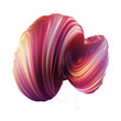 © gleb_guralnyk - 3d rendering of an abstract flowing shape with twisted colorful stripes
