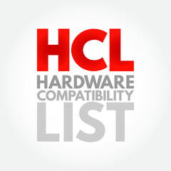 Poster - hcl - hardware compatibility list is a database of hardware models and their compatibility with a ce