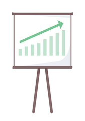 Poster - growth diagram on board semi flat color vector object. editable element. full sized item on white. b