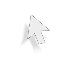 Wall Mural - Cursor Arrow icon isolated on a white background