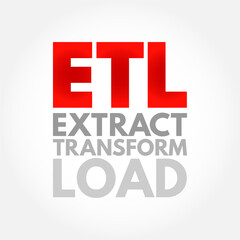 Poster - etl - extract transform load is a three-phase process where data is extracted, transformed and loade