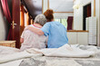 © Robert Kneschke - Elderly nurse hugs and comforts sick senior woman