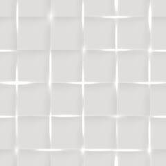 Wall Mural - Seamless illustration of shiny  grid on grey background with 3d effect and glossy elements with flares 