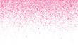 Hot pink sparkling glitter scattered