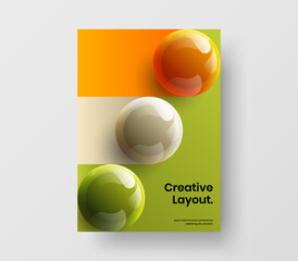 Wall Mural - Amazing corporate identity vector design template. Original realistic balls brochure illustration.