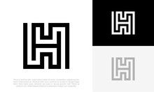 Initial Letter H Logo Design Vector
