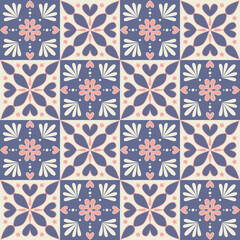  Square mosaic for decorating, ceramic tile design purple pink color, illustration