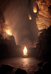 Canvas Print - Fantasy Cave, Temple