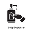 Soap Dispenser Vector Solid Icon Design illustration. Medical Symbol on White background EPS 10 File