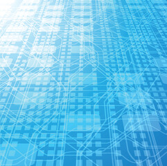 Fototapete - tech modern retro futuristic background .Vector design composition with various technology elements . Abstract contemporary art .