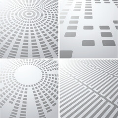Fototapete - tech modern retro futuristic background .Vector design composition with various technology elements . Abstract contemporary art .