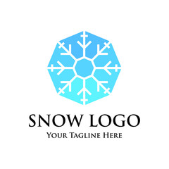 Canvas Print - snow logo icon illustration vector design template premium quality