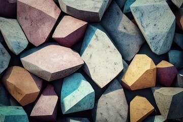 Wall Mural - Colorful pebbles / Stone  on the beach