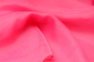 Poster - pink silk. wavy fabric. background for design