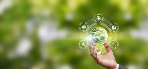 Concept of alternative green energy .