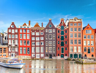 Canvas Print - Houses in Amsterdam