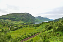 Panorama-Aussicht Auf Den See Loch Shiel In Den Schottischen Highlands, Glenfinnan, Fort William, Schottland