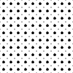 Poster - Square seamless background pattern from geometric shapes are different sizes and opacity. The pattern is evenly filled with big black piggy bank symbols. Vector illustration on white background