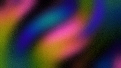 Poster - Slowly flowing shimmering texture of blurred stains. Motion. Bright defocused shapes flowing in the dark.