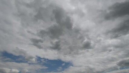 Wall Mural - blue sky background with white clouds, rain clouds on sunny summer day..