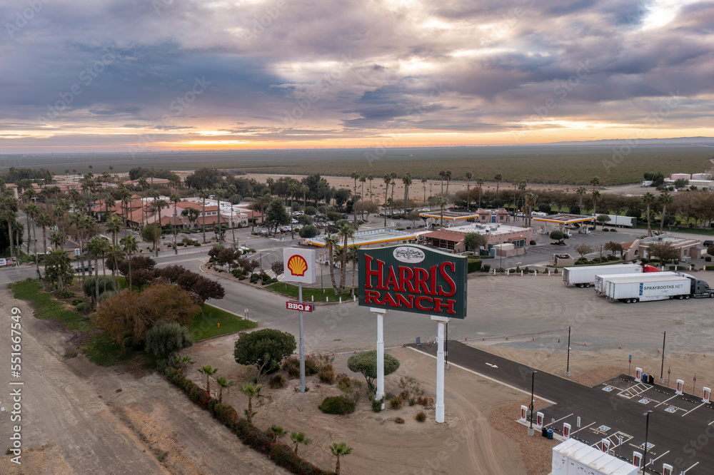 Harris Ranch Entrance Sign. Stock Photo | Adobe Stock