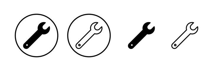 Wall Mural - Wrench icon vector illustration. repair icon. tools sign and symbol